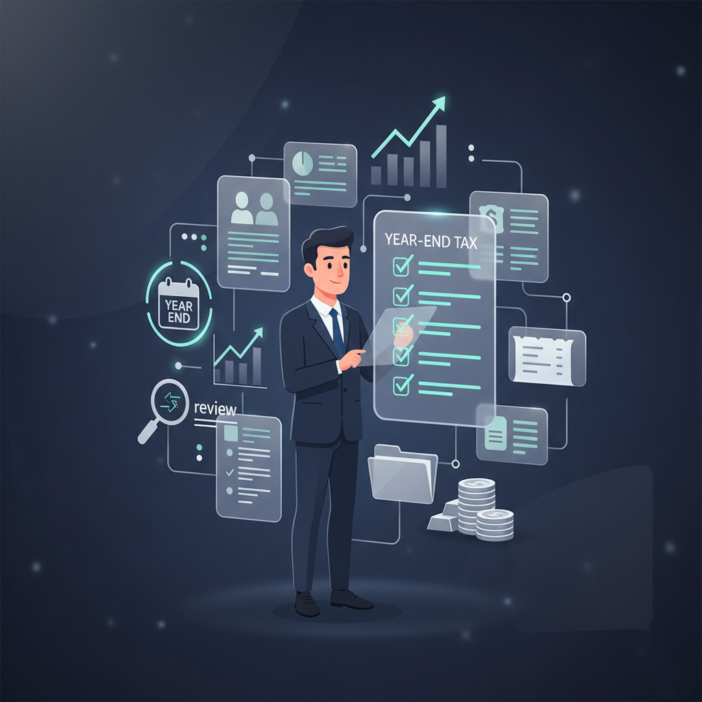 A person checking out the taxes